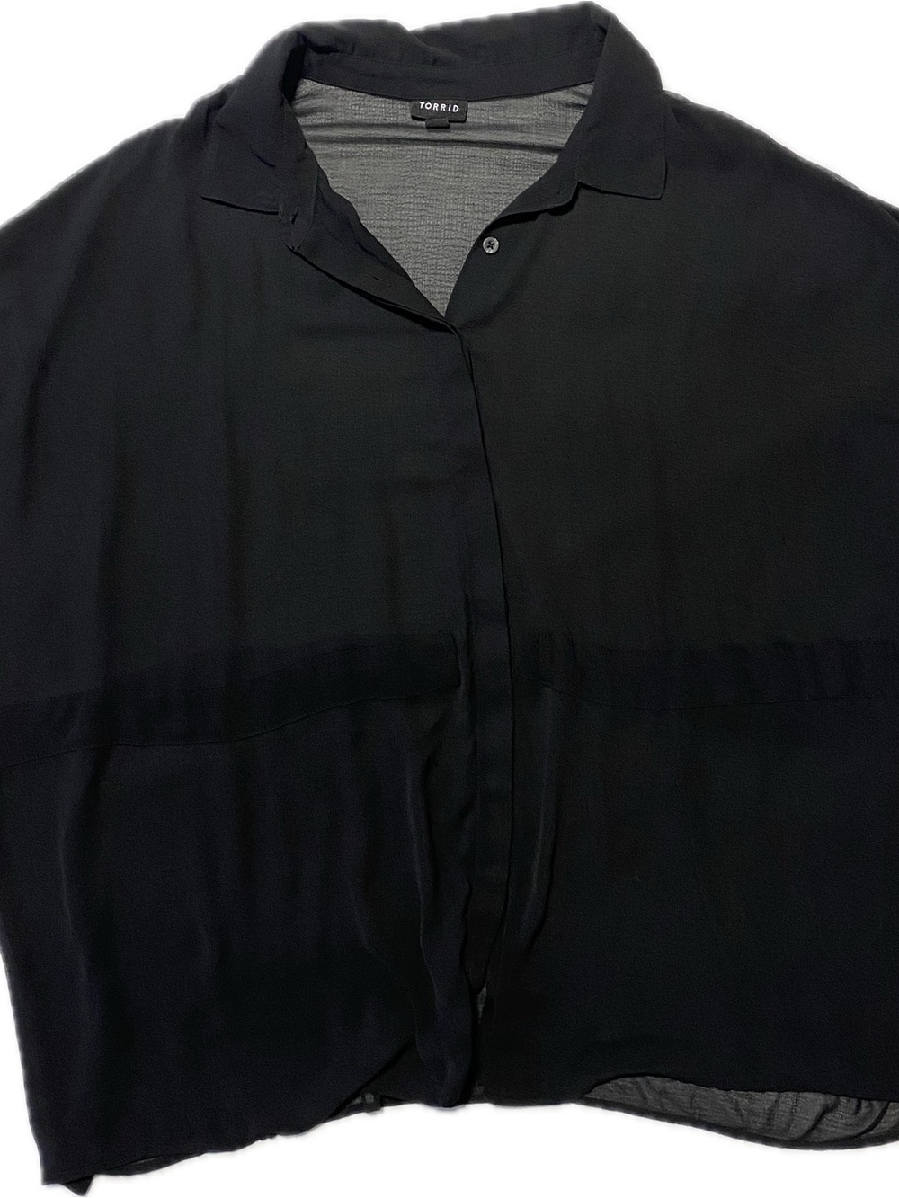 torrid Black Button-Up Blouse